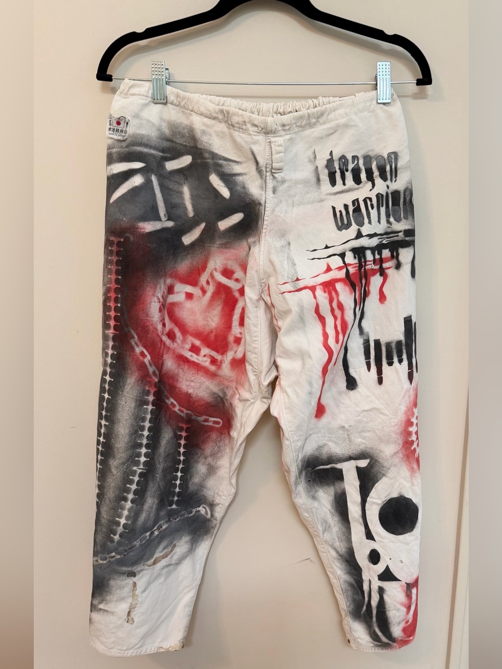 Suidobashi Shokai Martial Arts Pants with Spray Painted Graphics Made in Japan